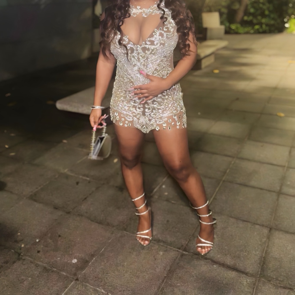 Birthday dress silver